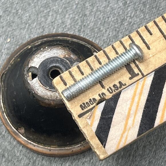 45pc Lot Old Copper Tone Metal Cabinet Knobs Drawer Pulls Concentric Ring Design - Picture 8 of 9